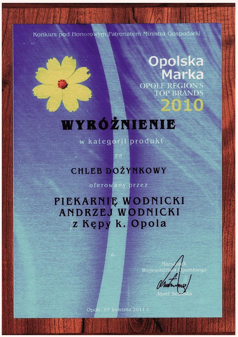 Wyróżnienie Piekarni Wodnicki 2